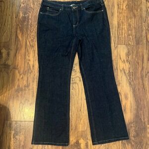 Duluth Trading Co Women's Jeans Straight Leg 16x31 Dark Wash
